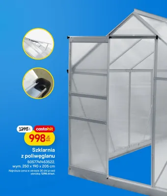 Szklarnia z poliwęglanu promocja w Castorama