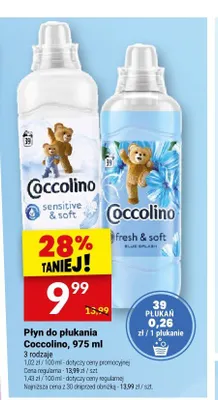 Płyn do płukania Coccolino promocja w Twój Market