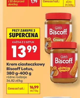 Krem ciasteczkowy Creamy Lotus Biscoff promocja w Biedronka