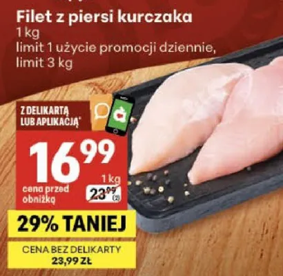 Filet z piersi kurczaka 1kg promocja w Delikatesy Centrum