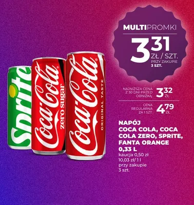 Napój gazowany Coca-Cola promocja w Duży Ben