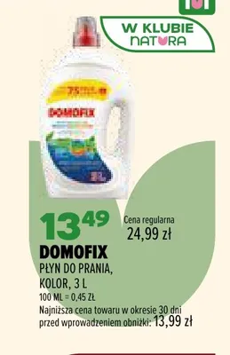 Płyn do prania kolor Domofix promocja w Drogerie Natura