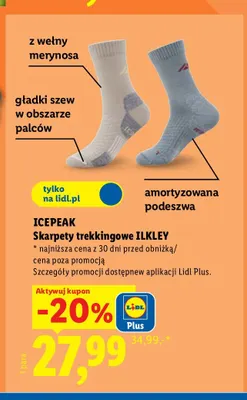 Skarpety trekkingowe Ilkley Icepeak promocja w Lidl