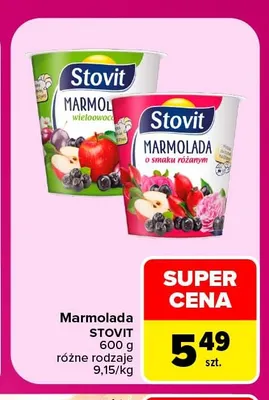 Marmolada o smaku różanym Stovit promocja w Carrefour Market