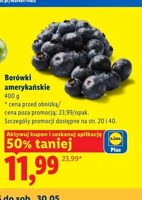 Borówki amerykańskie promocja w Lidl