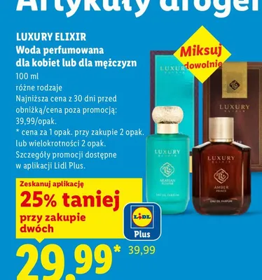Woda perfumowana dla kobiet Luxury Elixir Arabian Flower promocja w Lidl