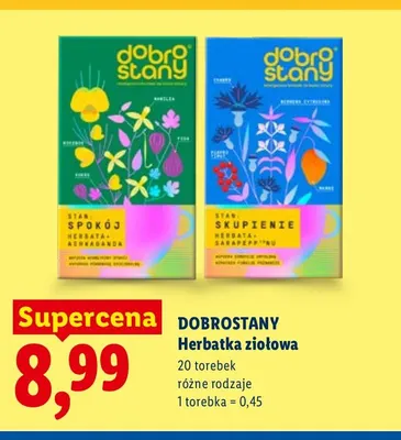 Herbatka ziołowa Dobrostany Stan Skupienie promocja w Lidl