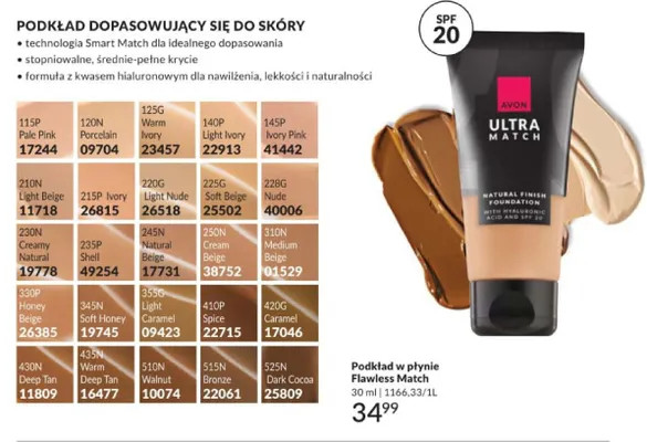 Podkład w płynie Avon Flawless Match promocja w AVON