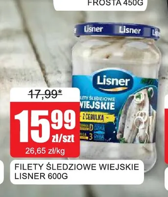 Filety śledziowe wiejskie Lisner promocja w Bingo