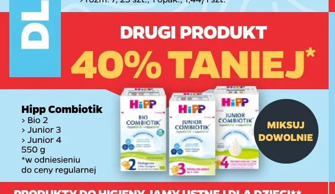 Mleko modyfikowane Hipp Combiotik Junior 4 promocja w Netto