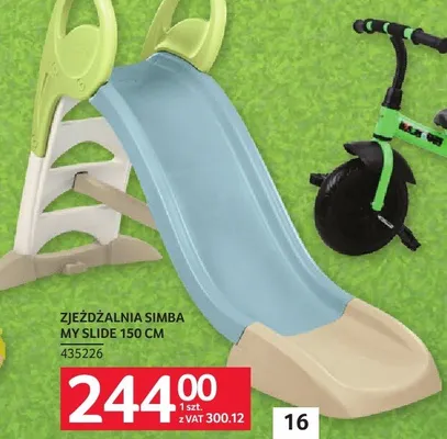 Zjeżdżalnia Simba My Slide 150 CM promocja w Selgros
