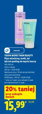 Płyn micelarny lub tonik różne rodzaje promocja w Lidl