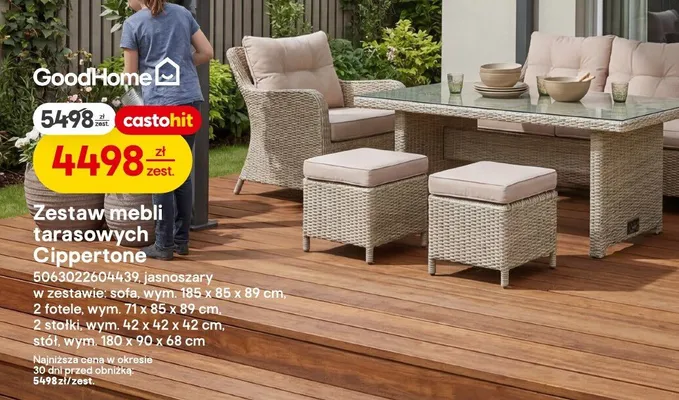 Zestaw mebli tarasowych Cippertone promocja w Castorama