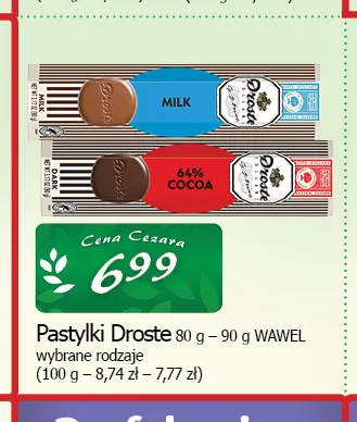 Pastylki Droste promocja w CEZAR Delikatesy