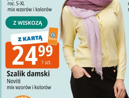 Szalik damski promocja w Leclerc