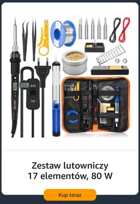 Zestaw lutowniczy 17 elementów promocja w Amazon