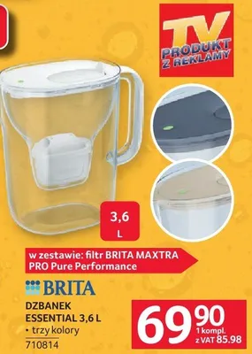 Dzbanek z filtrem BRITA DZBANEK MARELLA ESSENTIAL 3,6L promocja w Selgros