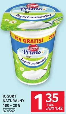 Jogurt naturalny 180 + 20 g promocja w Selgros