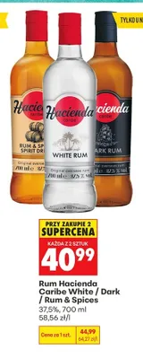 Rum Hacienda Caribe White promocja w Biedronka