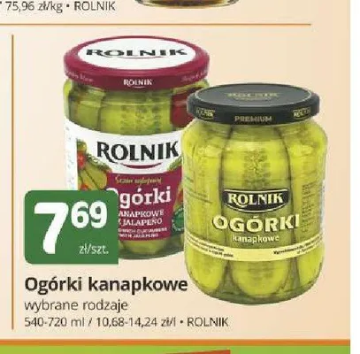 Ogórki kanapkowe Jalapeno Rolnik promocja w Marketvita