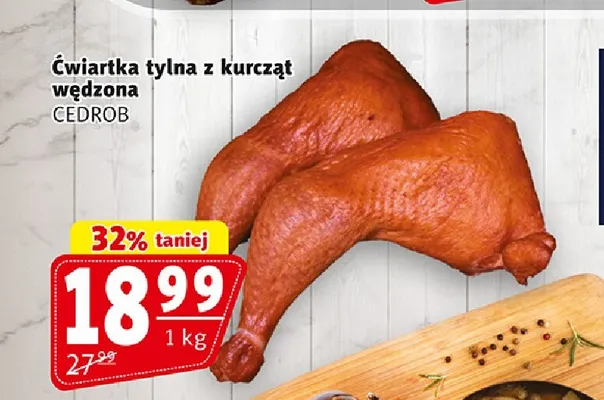 Ćwiartka tylna z kurcząt wędzona Cedrob promocja w Prim Market