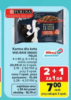 Karma dla kota Felix Wiejskie Smaki 6-pak promocja w Carrefour