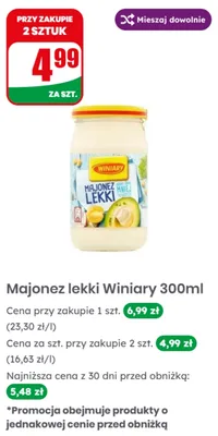 Majonez lekki Winiary promocja w Dino