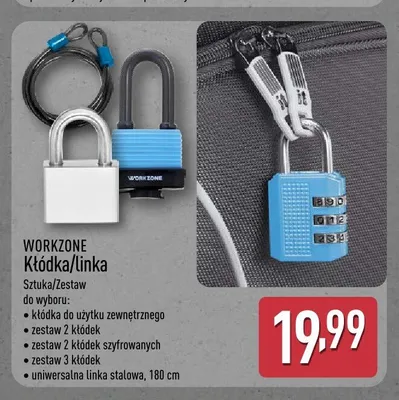 Zestaw kłódek Workzone 3-pak promocja w Aldi