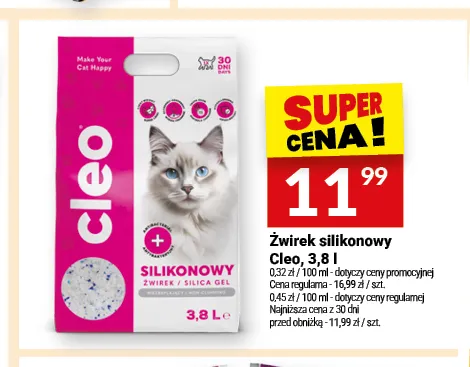 Żwirek silikonowy Cleo promocja w Twój Market