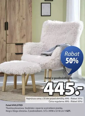 Fotel z podnóżkiem HVILSTED promocja w Jysk