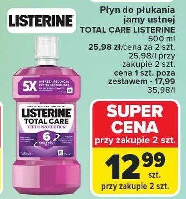 Płyn do płukania jamy ustnej Total Care promocja w Carrefour