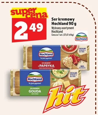 Ser kremowy Hochland z papryką promocja w TOPAZ