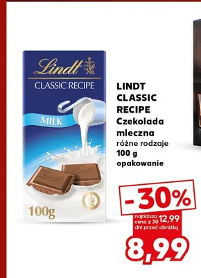 Czekolada mleczna Lindt Classic Recipe promocja w Kaufland