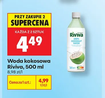 Woda kokosowa Riviva promocja w Biedronka