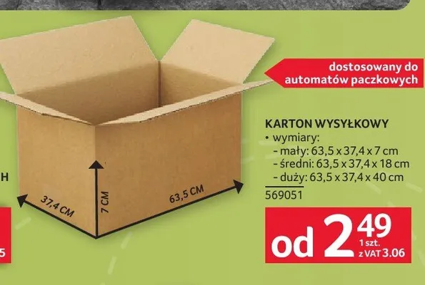 Karton wysyłkowy promocja w Selgros