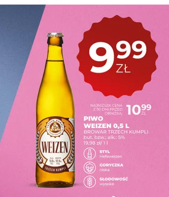 Piwo Weizen Browar Trzech Kumpli promocja w Duży Ben