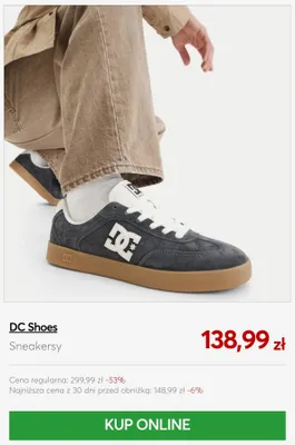 Sneakersy DC Shoes promocja w eobuwie.pl