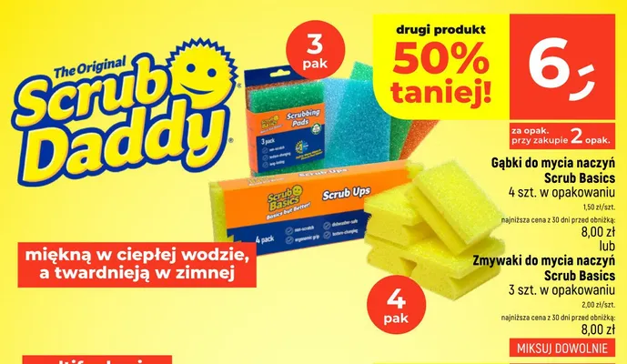 Gąbki do mycia naczyń Scrub Basics 4-pak promocja w Dealz