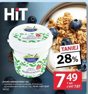 Jogurt naturalny Nadbużański promocja w Selgros