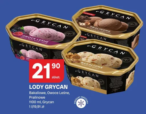Lody Grycan owoce leśne promocja w Chorten