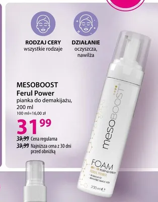 Pianka do demakijażu Mesoboost Ferul Power promocja w Hebe
