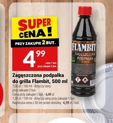 Zagęszczona podpałka do grilla Flambit promocja w Twój Market