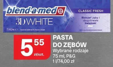 Pasta do zębów 3D White promocja w Chorten