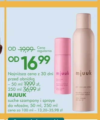 Suchy szampon do włosów Mjuuk promocja w Super-Pharm