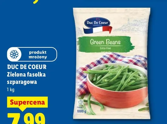 Zielona fasolka szparagowa promocja w Lidl