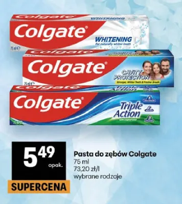 Pasta do zębów Colgate promocja w Delikatesy Centrum