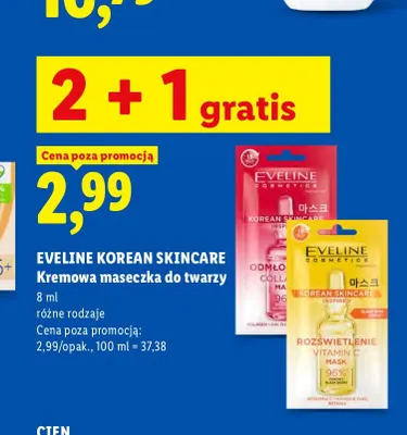 Kremowa maseczka do twarzy Korean Skincare Eveline promocja w Lidl