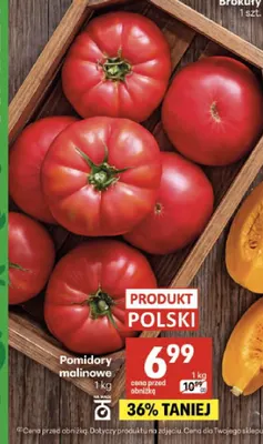 Pomidory malinowe promocja w Delikatesy Centrum