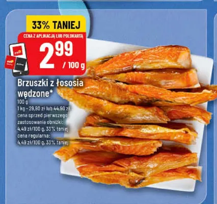 Brzuszki z łososia wędzone promocja w POLOmarket