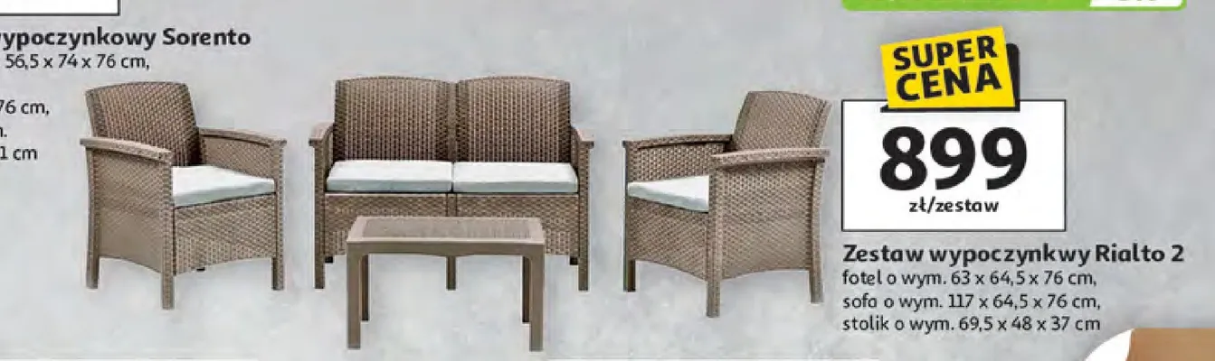 Zestaw wypoczynkowy Rialto 2 promocja w Auchan